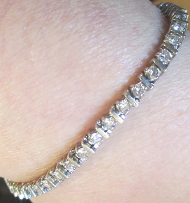 xxM1212M 14k white gold diamond bracelet 2,80 ct Takst - Valuation N.Kr. 35 000